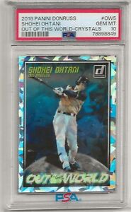 2018 PANINI DONRUSS #OW5 SHOHEI OHTANI OUT OF THIS WORLD-CRYSTALS RC PSA 10 GEM 