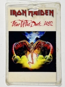 Iron Maiden Ticket Pass Bruce Dickinson Original Laminate Fear of the Dark 1992 - Picture 1 of 12