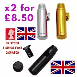 Portable Metal Nasal Snuff Bottle Bullet Head Snuff Windproof Multi-functional - Picture 1 of 5