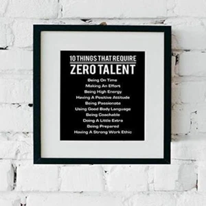 "10 Dinge, die null Talent erfordern" - Motivierende Wandkunst moderne Einrichtung Zuhause" - Bild 1 von 9