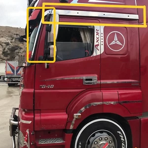 Przednie okno kabiny i panele dachowe do Mercedes Axor ze stali nierdzewnej, 4 szt. - Zdjęcie 1 z 3