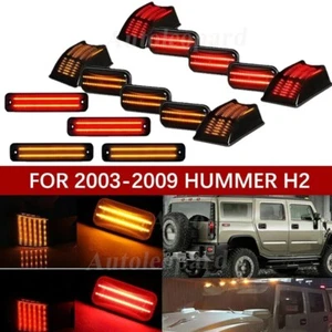 For 2003-2009 Hummer H2 Full Side Fenders Turn Signal+cab roof marker Light 14pc - Foto 1 di 12