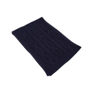 Hermes Muffler Tri Maillon Bleu Marine Cashmere New - Picture 1 of 6