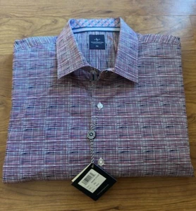 Tailorbyrd Long Sleeve Button Up Shirt Mens 2XL Flip Cuff Contrast Trim NEW - Picture 1 of 12
