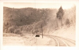 POSTCARD RPPC RAILROAD WESTERN MARYLAND RR DURBIN WEST VIRGINIA - Picture 1 of 2
