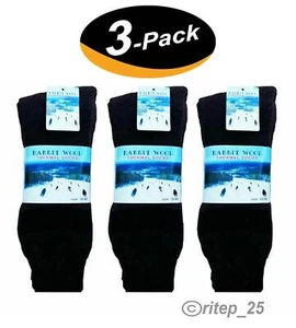9 Pairs Mens Winter Heavy Duty Thermal Rabbit Wool Crew Socks Size 10-15(3 Pack) - Picture 1 of 6