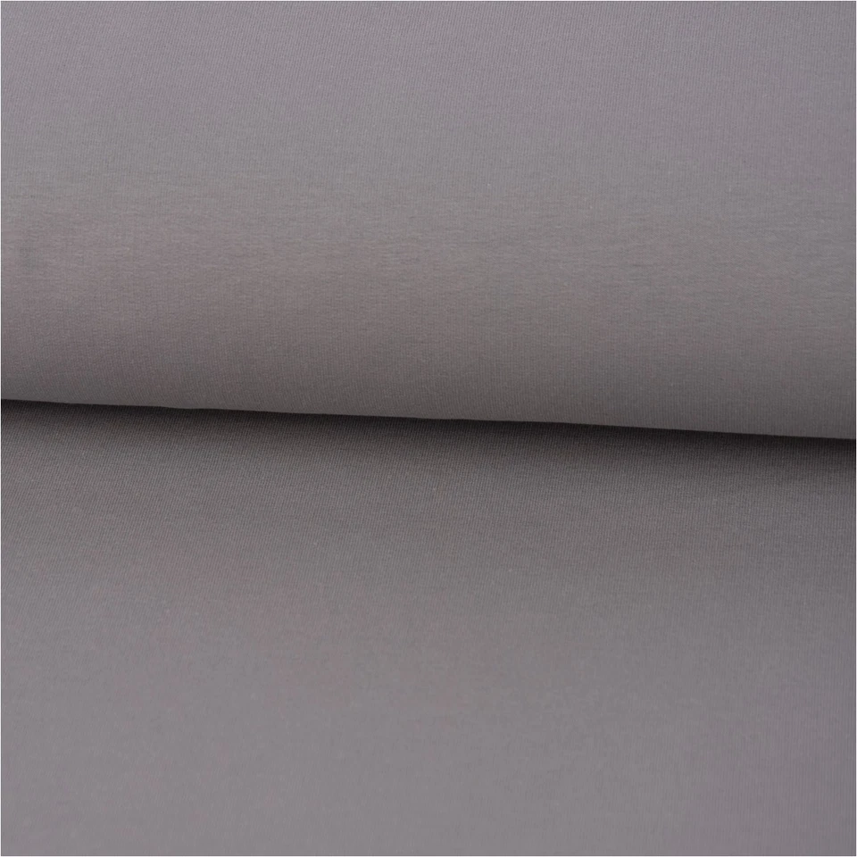Sweatstoff Soft Sweat Bio einfarbig dünn hellgrau 1,5m Breite - Bild 1 von 3