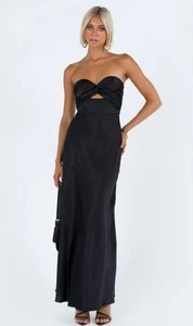 Princess Polly Damen Ahna Maxikleid Schwarz Größe US 2 Neu - Bild 1 von 4