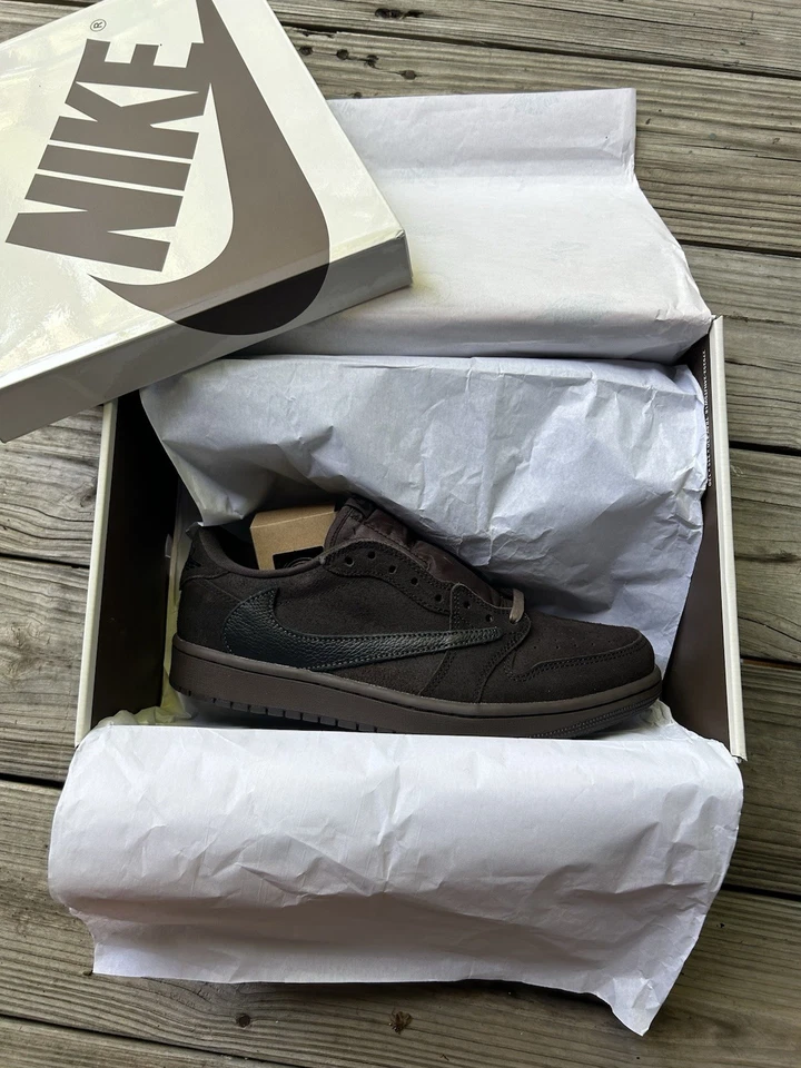 Travis Scott x Air Jordan 1 Retro OG SP Bajo Terciopelo Marrón Talla 10 DM7866-202 Foto 1 de 4