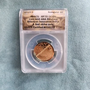 2018 S American Innovation Inaugural Dollar First Strike ANACS RP70 DCAM - Picture 1 of 4