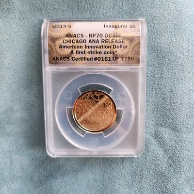 2018 S American Innovation Inaugural Dollar First Strike ANACS RP70 DCAM - Image 1 of 4