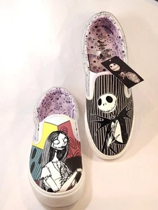 Zapatos sin cordones para mujer Disney Jack & Sally talla 11 Ground Up NMBC nuevos con etiqueta - Imagen 1 de 12