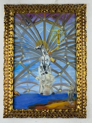Pintura al óleo sobre lienzo de Salvador Dalí (hecha a mano) firmada y estampada Foto 1 de 4