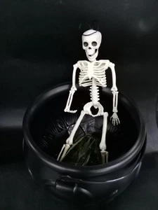Halloween Hexe Schale Kessel Zauber Schwebtrank Flasche & Skelett Tischdeko - Bild 1 von 5