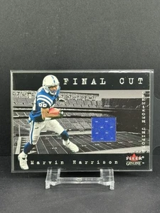 Marvin Harrison GAME WORN 2001 Fleer Genuine Jersey Patch Final Cut Colts - Picture 1 of 2