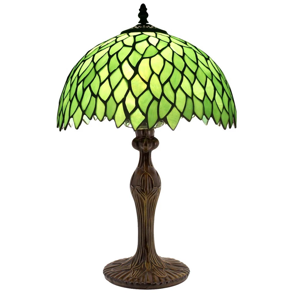 Tiffany Style Wisteria Table Lamp Light S523 Series 18 Inch Tall Green Shade E26
