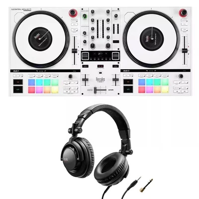 Hercules DJCONTROL INPULSE T7 WHITE EDITION a 2 Deck + Hercules HDP DJ45 Cuffia - Immagine 1 di 4