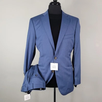 Traje Indochino Para Hombre 44R Azul Newbury 100% Lana 2 Botones 2 Piezas Muesca Solapa Foto 1 de 4