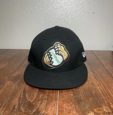New Era Black Quad Cities River Bandits Authentic Collection Road Size 6 7/8 - Image 1 of 4