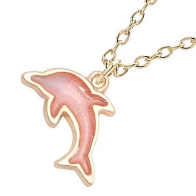  Delfin Anhänger Delphin Halskette Modische Halsketten Delfin-Ornament - Bild 1 von 4