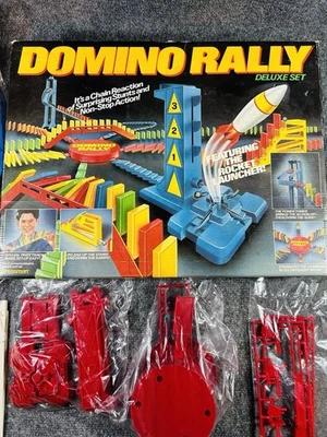 VTG Domino Rally Deluxe Set 1989 Pressman Pivot Domino Tracks Never Put Together - Image 1 of 4