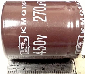270uF 450V, 270mF 450V, 450VXG270MEFCSN30X35, 30x36mm - Picture 1 of 2
