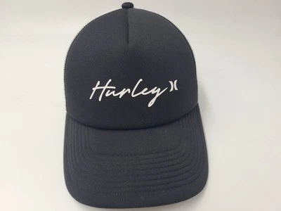 Mujeres Hurley Script Malla Camionero Snapback Sombrero Gorra Skate Surf Informal Negro Blanco Foto 1 de 4