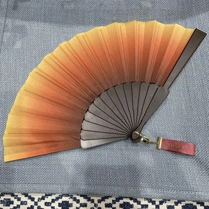 Orange Gradient Folding Fan - Picture 1 of 5