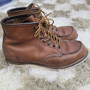 Red Wing 10875 D Moc Toe Leather Boots Size Men’s 10 USA Made Work Boots - Picture 1 of 6
