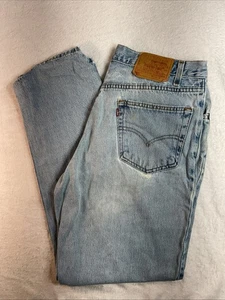 Jeans Vintage Levis 550 Uomo 36 Blu Relaxed Distressed Skate Made In USA Anni 90 - Foto 1 di 11