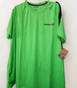 T-Shirt Reebok Esercizio Verde Neon Uomo Taglia XL NUOVA CON ETICHETTE CR10 Ottima Nuova - Foto 1 di 5