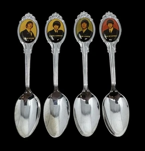 Set (4) Vintage Beatles Souvenir Teelöffel Paul, Ringo, John & George - Bild 1 von 3