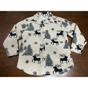 Vintage Lavon Rentier Winter Acryl Pullover Damen große Knopfleiste kuschelig warm Herbst - Bild 1 von 8