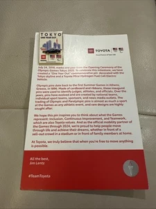 Toyota 2020 Tokyo Olympics One Year Out Pin New  USA Inc Prius - Picture 1 of 3