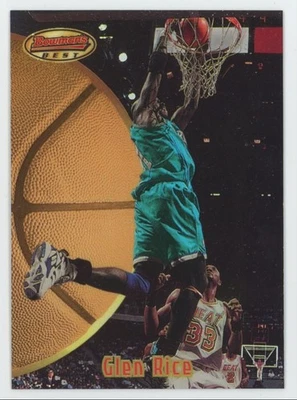 1997-98 Bowman's Best Refractor Glen Rice Charlotte Hornets #BB96 A1 - Image 1 of 2