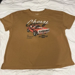Chevy Camero SS Goodie Two Sleeves GM T-Shirt Brown Size Large Muscle Car - Bild 1 von 12