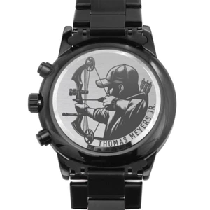Reloj Pulsera Metal Caza Arco Personalizado. Reloj Hombre Tiro con Arco Personalizado Regalo - Imagen 1 de 12