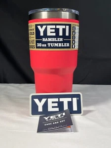 Yeti Rambler Tahoe Red Stainless Steel Vacuum Insulated 30oz Tumbler - Bild 1 von 12