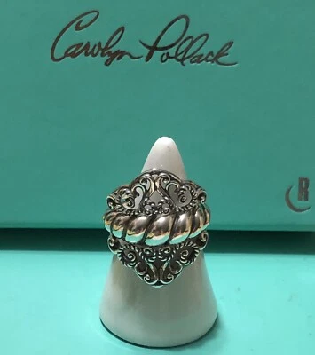 Juego de 2 anillos de plata de ley Carolyn Pollack Signature Posibilities talla 9,5 Foto 1 de 4