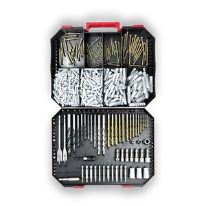 Bohrer- Schrauben- Dübel Koffer 600-teilig Dübelsortiment Schraubenset Dübelset - Bild 1 von 1