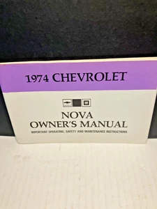 1974 CHEVROLET NOVA OWNER`S MANUAL - Picture 1 of 3
