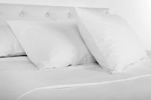 Continental Bedding 100% Luxury Down Pillows, Back and Stomach Sleepers - Picture 1 of 13