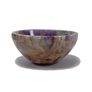 Amethyst Schale Edelstein handgeschnitzt Kristall Altar Heilung 40-45 mm 29,56 Gramm - Bild 1 von 6