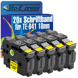 20x Schriftband für Brother TZe-641 P-Touch 1000 1000 BTS 1000 F 1005 BTS 1005 F - Bild 1 von 2