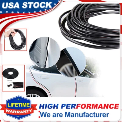 Soft Rubber 32Ft Flexible Black Door Edge Guard Scratch Protection Molding Trims - Image 1 of 4