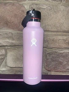 Neu ohne Etikett Hydro Flasche Warm/Kalt Edelstahl 21 Unzen Flasche Klappdeckel Strohhalm Lila - Bild 1 von 7