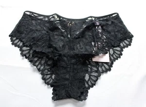 Savage X Fenty Women's Plus Not Sorry Lace Cheeky Panty ZG3 Caviar Size 2X NWT - Picture 1 of 3