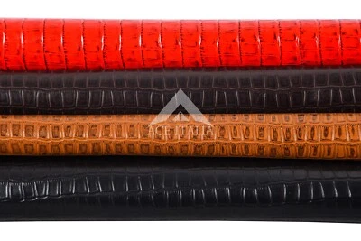 SMART RANGE LEATHER Geprägter Krokodildruck Rindsleder Echtleder Handwerk Hautstärke 0,9 bis 1 mm