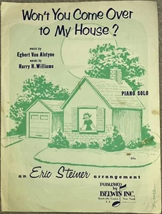 Solo piano Wont You Come Over To My House 1963 Egbert Van Alstyne Harry Williams - Imagen 1 de 3