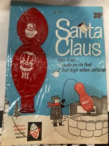 Vintage Santa Clause ein Pionier Qualatec werfen Ballon 3 Fuß hoch mit Füßen versiegelt - Bild 1 von 6